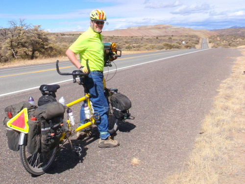 Dennis and the Tyrone Copper Mine tailings in the background.